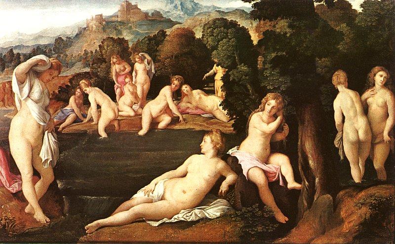 Palma Vecchio Diana and Callisto France oil painting art